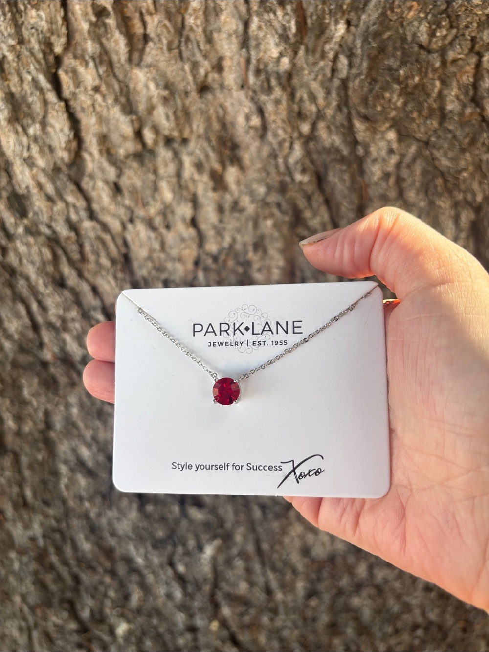 Impression necklace red